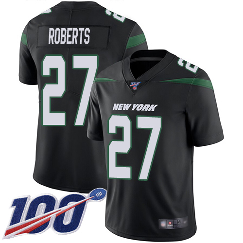 New York Jets Limited Black Youth Darryl Roberts Alternate Jersey NFL Football 27 100th Season Vapor Untouchable